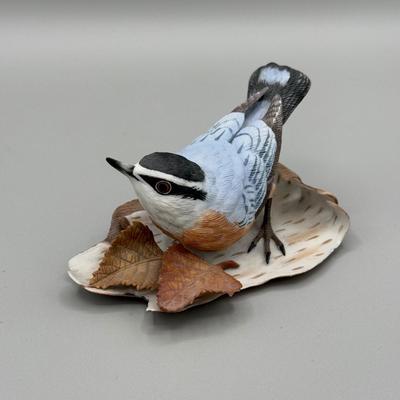 LOT 191N: Lenox Birds - Baltimore Oriole, Blue Jay, Red-Breasted Nuthatch & Cedar Waxwing