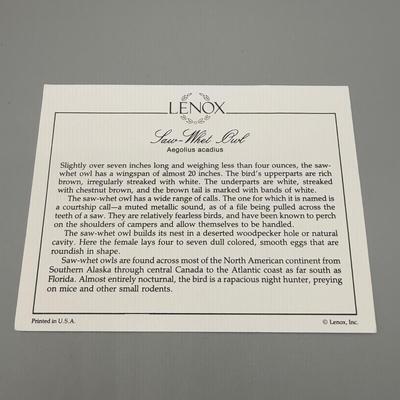 LOT 192N: Lenox Birds - Chipping Sparrow, Downy Woodpecker, Marsh Wren & Saw-Whet Owl