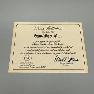 LOT 192N: Lenox Birds - Chipping Sparrow, Downy Woodpecker, Marsh Wren & Saw-Whet Owl