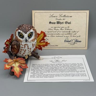 LOT 192N: Lenox Birds - Chipping Sparrow, Downy Woodpecker, Marsh Wren & Saw-Whet Owl