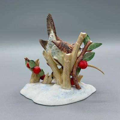 LOT 192N: Lenox Birds - Chipping Sparrow, Downy Woodpecker, Marsh Wren & Saw-Whet Owl