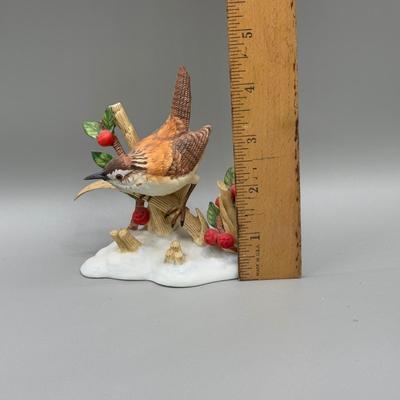 LOT 192N: Lenox Birds - Chipping Sparrow, Downy Woodpecker, Marsh Wren & Saw-Whet Owl