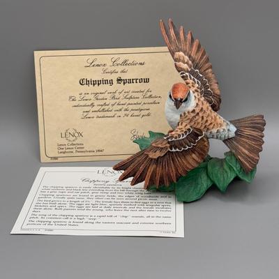 LOT 192N: Lenox Birds - Chipping Sparrow, Downy Woodpecker, Marsh Wren & Saw-Whet Owl