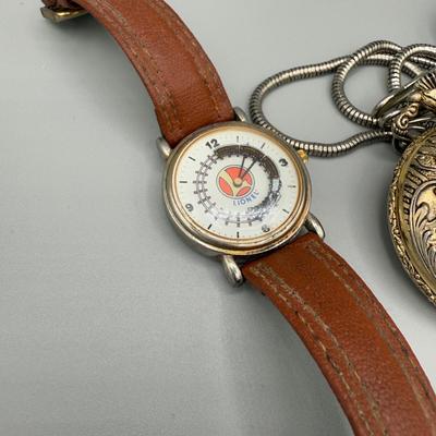 LOT 198J: Train Collection - Lionel Wristwatch, Pocket Watch, Avon Mug & More