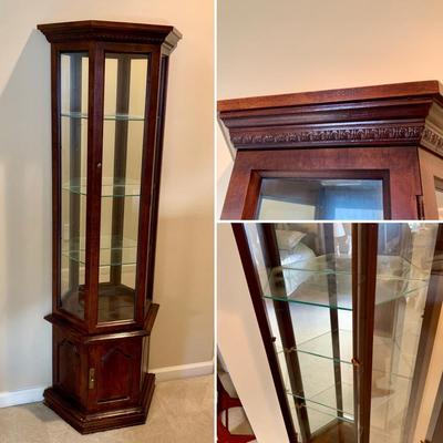 LOT 201 M: Curio Cabinet w/ 3 Glass Shelves