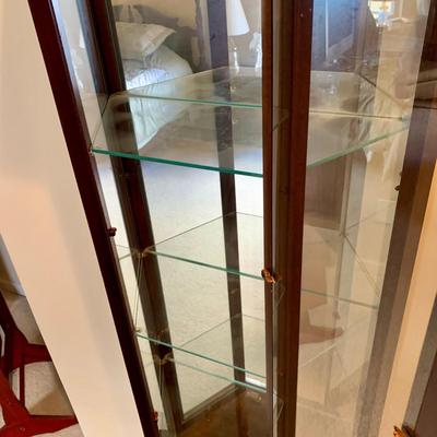 LOT 201 M: Curio Cabinet w/ 3 Glass Shelves