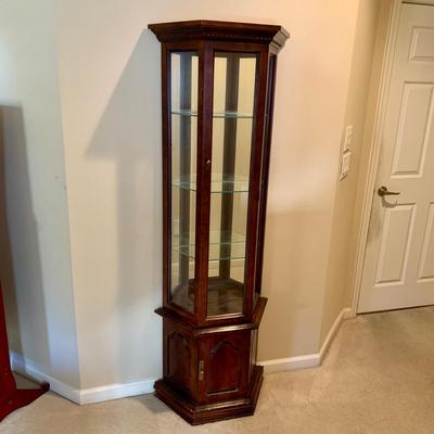 LOT 201 M: Curio Cabinet w/ 3 Glass Shelves