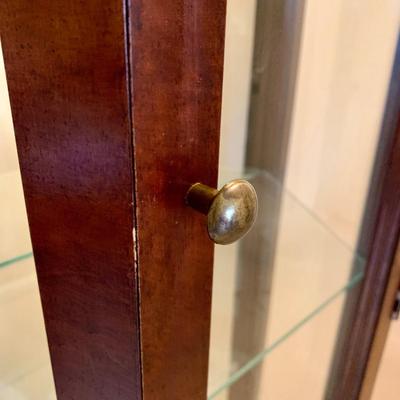 LOT 201 M: Curio Cabinet w/ 3 Glass Shelves