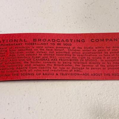 Nr Mint 1965 First Jeopardy Game Show Admission Ticket Art Fleming Radio City Music Hall New York
