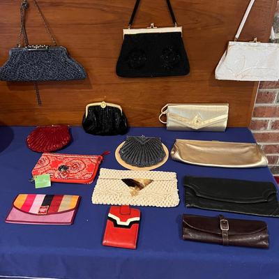Lot of 12 Purses - Whiting & Davis, Vera Bradley, Beaded, Vintage, Contemporary