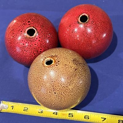 Mixed Decorative Lot - Wood, Ceramic, Brass