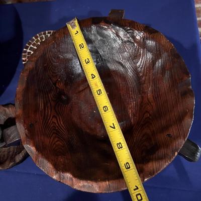 Mixed Decorative Lot - Wood, Ceramic, Brass