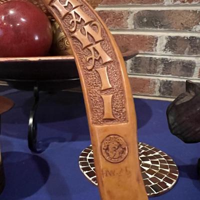 Mixed Decorative Lot - Wood, Ceramic, Brass