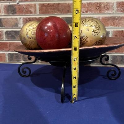 Mixed Decorative Lot - Wood, Ceramic, Brass