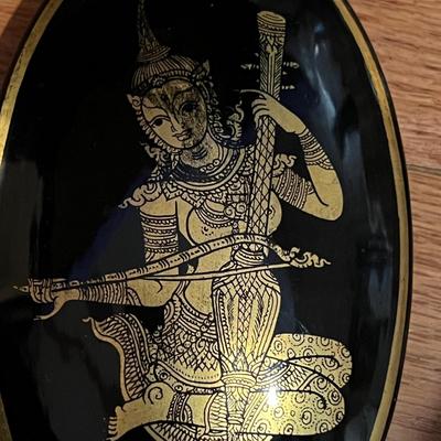 Mixed Decorative Lot - Wood, Ceramic, Brass