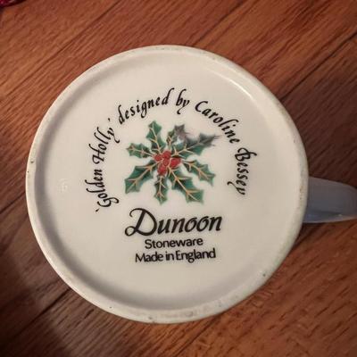 Big Lot of Holiday Plates Mugs - Scottish Dunoon Stoneware, German Konitz Porcelain