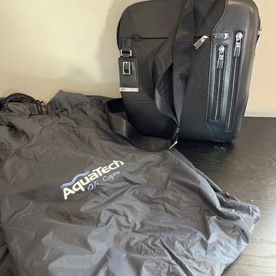 Tumi purse and AquaTech rain cover