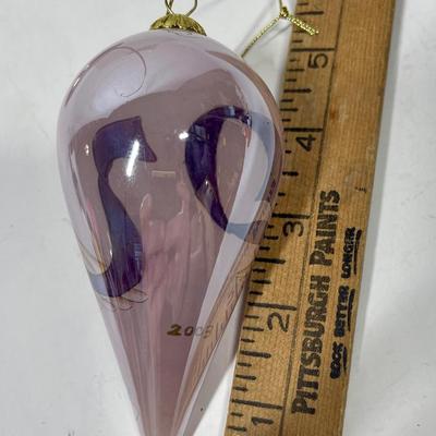 Li Bien 2003 Teardrop Inside Painted Angel Pier One Christmas Ornament