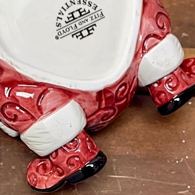 Fitz and Floyd Seated Santa Candy Jar