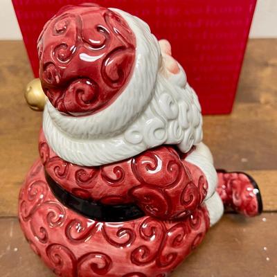 Fitz and Floyd Seated Santa Candy Jar