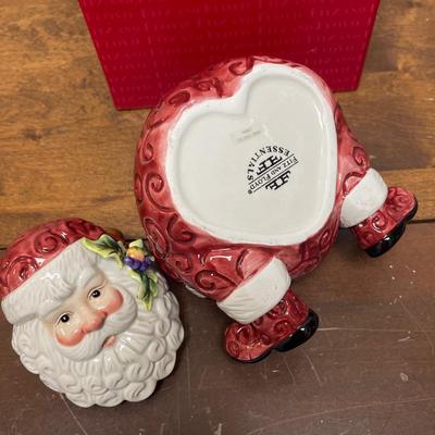 Fitz and Floyd Seated Santa Candy Jar
