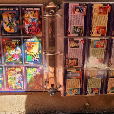 Full book of trading cards