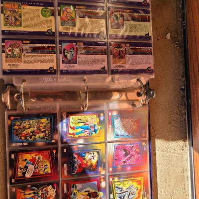 Full book of trading cards