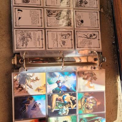 Full book of trading cards
