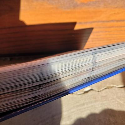 Full book of trading cards