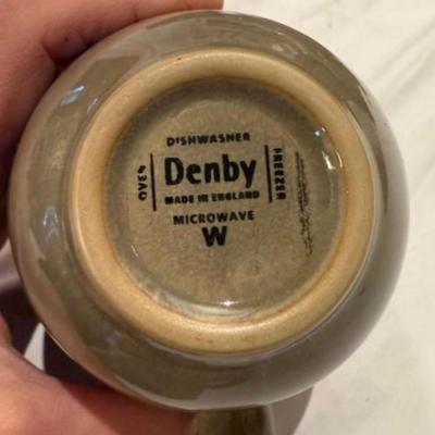 Denby Fire Green Large Curve Mugs Set of 8 (K-KD)