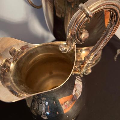 Matching set of Silverplated Water Pitcher & Wine Cooler / Ice Bucket