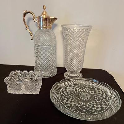 Vintage Lead Crystal Silver Plated Lot - Shannon Crystal, Italian