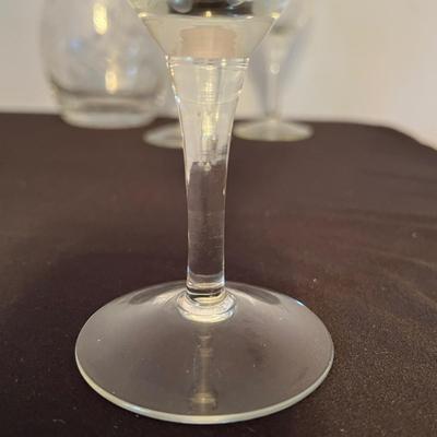 Cut Crystal Decanter & 3 Wine Glasses