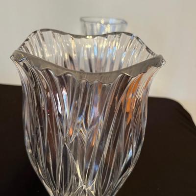 Lot of 3 Lead Crystal Vases