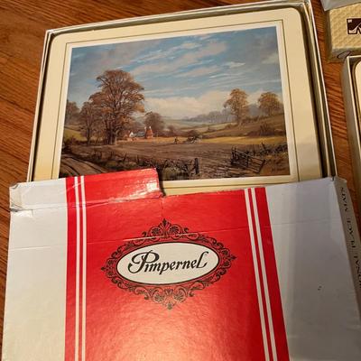 Big Lot of Vintage Pimpernel Placemats & Coaster Sets