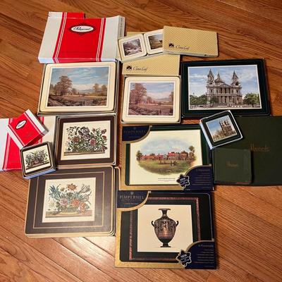 Big Lot of Vintage Pimpernel Placemats & Coaster Sets