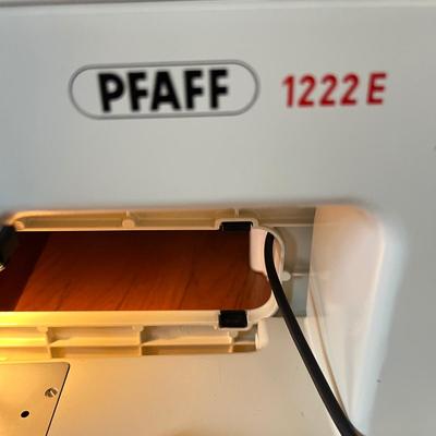 Big Sewing Lot w. Pfaff 1222E Machine & ArtBin Wheeled Travel Case