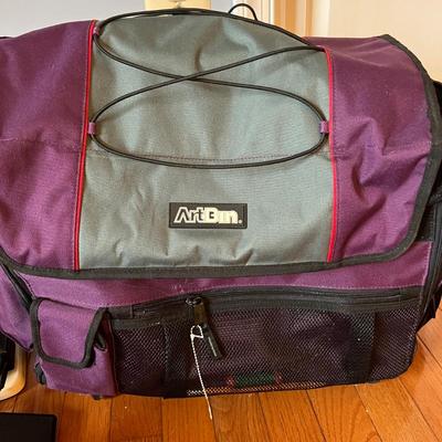 Big Sewing Lot w. Pfaff 1222E Machine & ArtBin Wheeled Travel Case