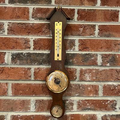 Vintage Wood Dutch Barometer