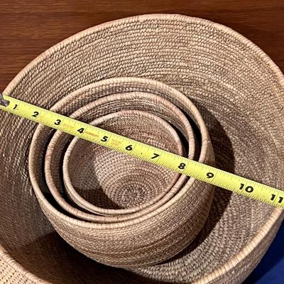 Lot of Vintage Ethiopian Hand-Woven Baskets