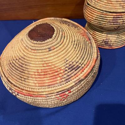 Lot of Vintage Ethiopian Hand-Woven Baskets Wall Hangings