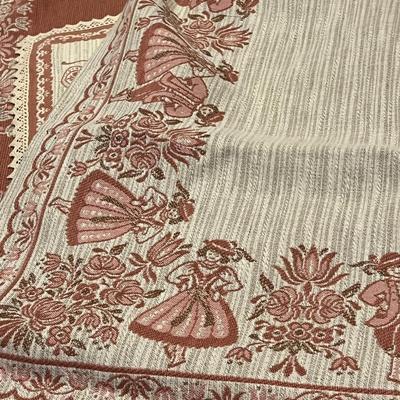 Vintage Austrian Halltex Woven Reversible Folk Lot - Tablecloths, Runners, Placemats