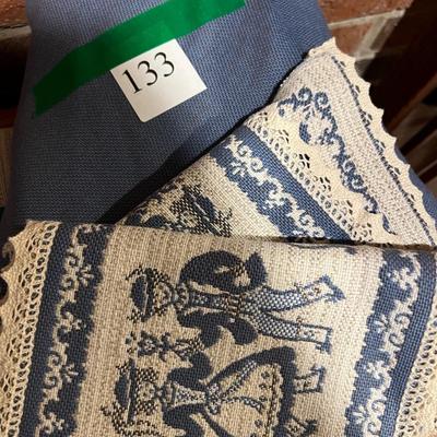 Vintage Austrian Halltex Woven Reversible Folk Lot - Tablecloths, Runners, Placemats, Napkins