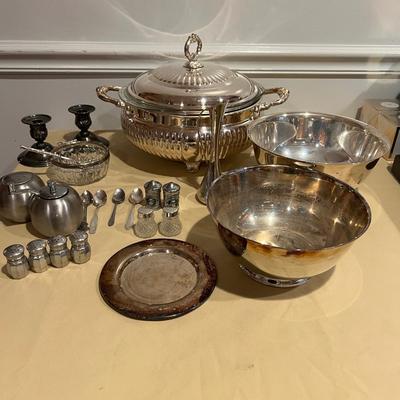 Mixed Pewter Silver Plated Lot - Paul Revere, Empire, William & Rogers