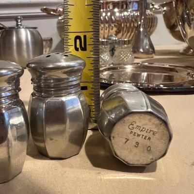 Mixed Pewter Silver Plated Lot - Paul Revere, Empire, William & Rogers