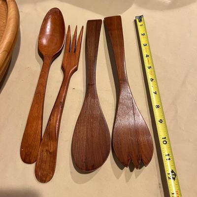 Bamboo Trays & Wooden Kitchen Accessories Lot