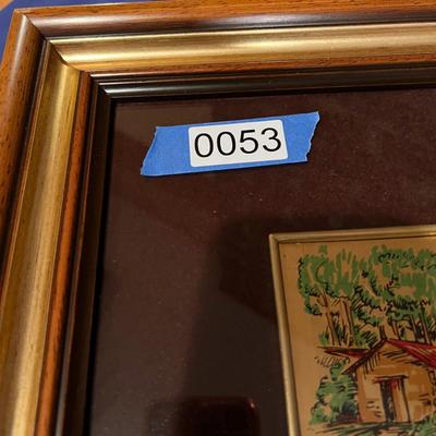3 Vintage Italian Professionally Framed Gold Leaf Silk Screens Art