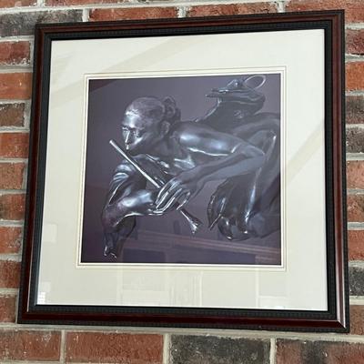 Professionally Framed Photo of Auguste Rodin Sculpture