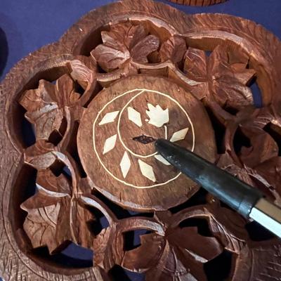 Big Lot MCM Vintage Decorative Wood & Weave Lot -Teak, Olive Wood, Oil Painting