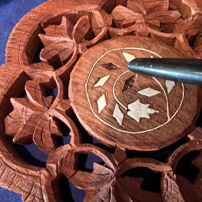 Big Lot MCM Vintage Decorative Wood & Weave Lot -Teak, Olive Wood, Oil Painting